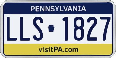 PA license plate LLS1827