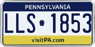 PA license plate LLS1853