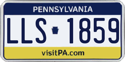 PA license plate LLS1859