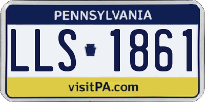 PA license plate LLS1861