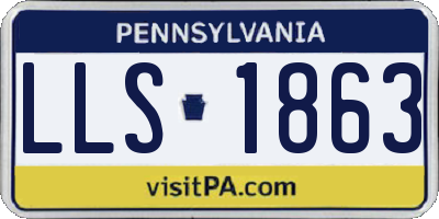 PA license plate LLS1863