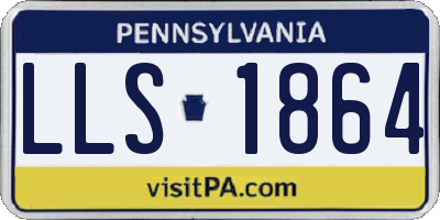 PA license plate LLS1864