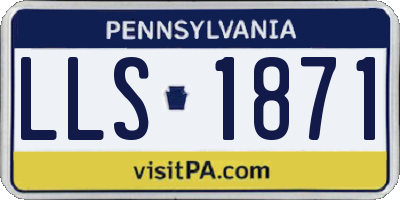 PA license plate LLS1871