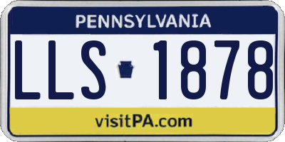 PA license plate LLS1878
