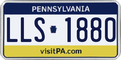 PA license plate LLS1880