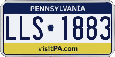 PA license plate LLS1883