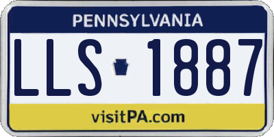 PA license plate LLS1887