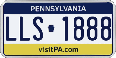PA license plate LLS1888