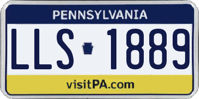 PA license plate LLS1889