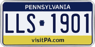 PA license plate LLS1901