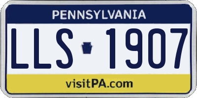 PA license plate LLS1907
