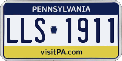 PA license plate LLS1911