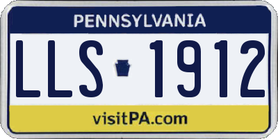 PA license plate LLS1912
