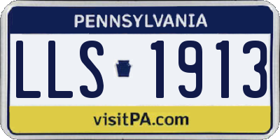PA license plate LLS1913