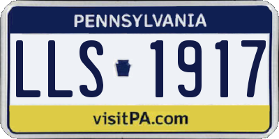 PA license plate LLS1917