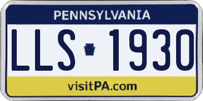 PA license plate LLS1930