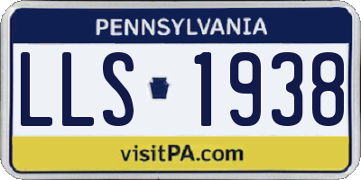 PA license plate LLS1938