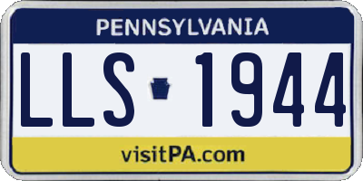 PA license plate LLS1944