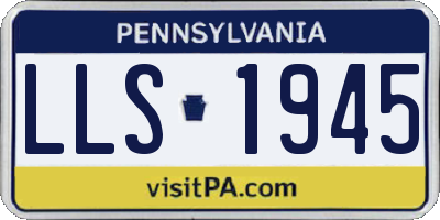 PA license plate LLS1945