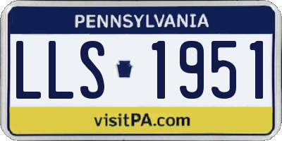PA license plate LLS1951
