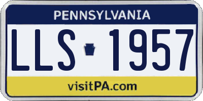 PA license plate LLS1957