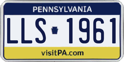 PA license plate LLS1961