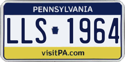 PA license plate LLS1964