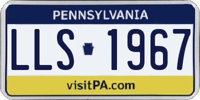 PA license plate LLS1967