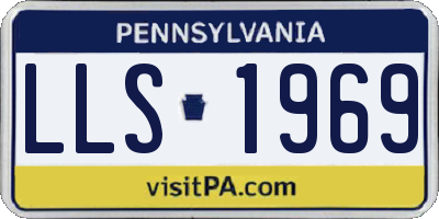 PA license plate LLS1969