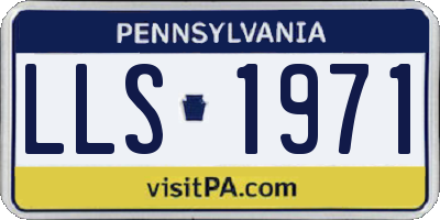 PA license plate LLS1971