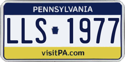 PA license plate LLS1977