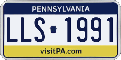 PA license plate LLS1991