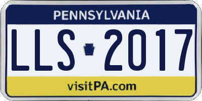 PA license plate LLS2017