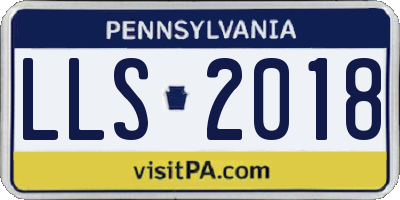 PA license plate LLS2018