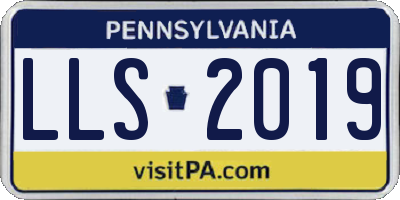 PA license plate LLS2019