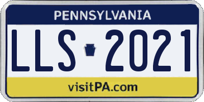 PA license plate LLS2021