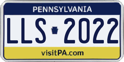 PA license plate LLS2022