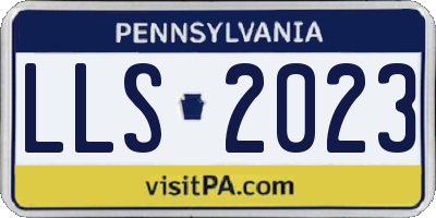 PA license plate LLS2023