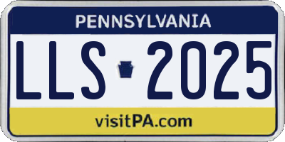 PA license plate LLS2025
