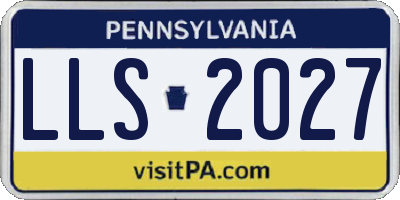 PA license plate LLS2027