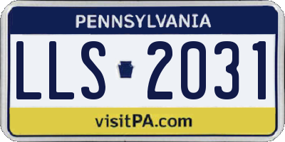 PA license plate LLS2031