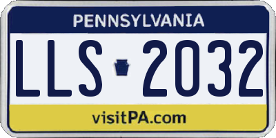 PA license plate LLS2032