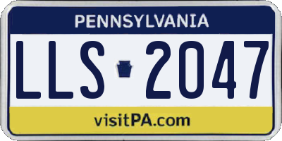 PA license plate LLS2047