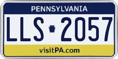 PA license plate LLS2057