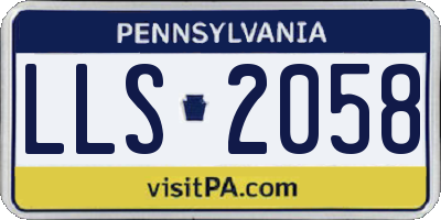 PA license plate LLS2058