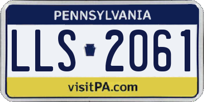 PA license plate LLS2061