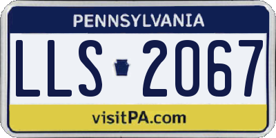 PA license plate LLS2067