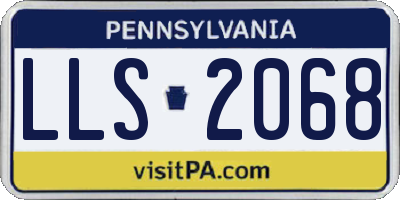 PA license plate LLS2068