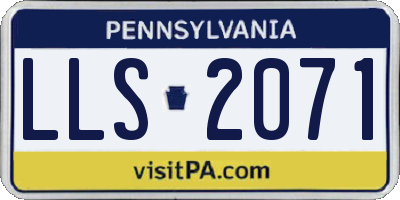 PA license plate LLS2071