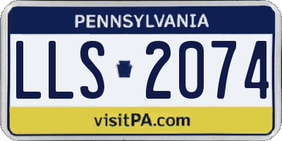 PA license plate LLS2074